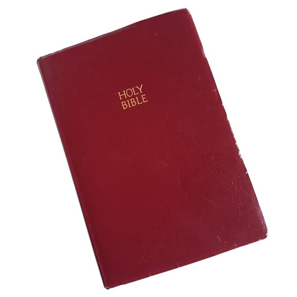 Thomas Nelson NKJV Giant Print Holy Bible Red Leather Cover Center-Column Refere - Picture 1 of 7